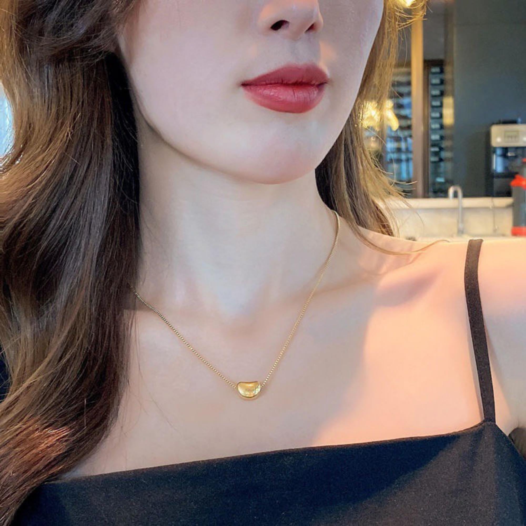 Anti Tarnish Cute Little Heart Pendant Chain
