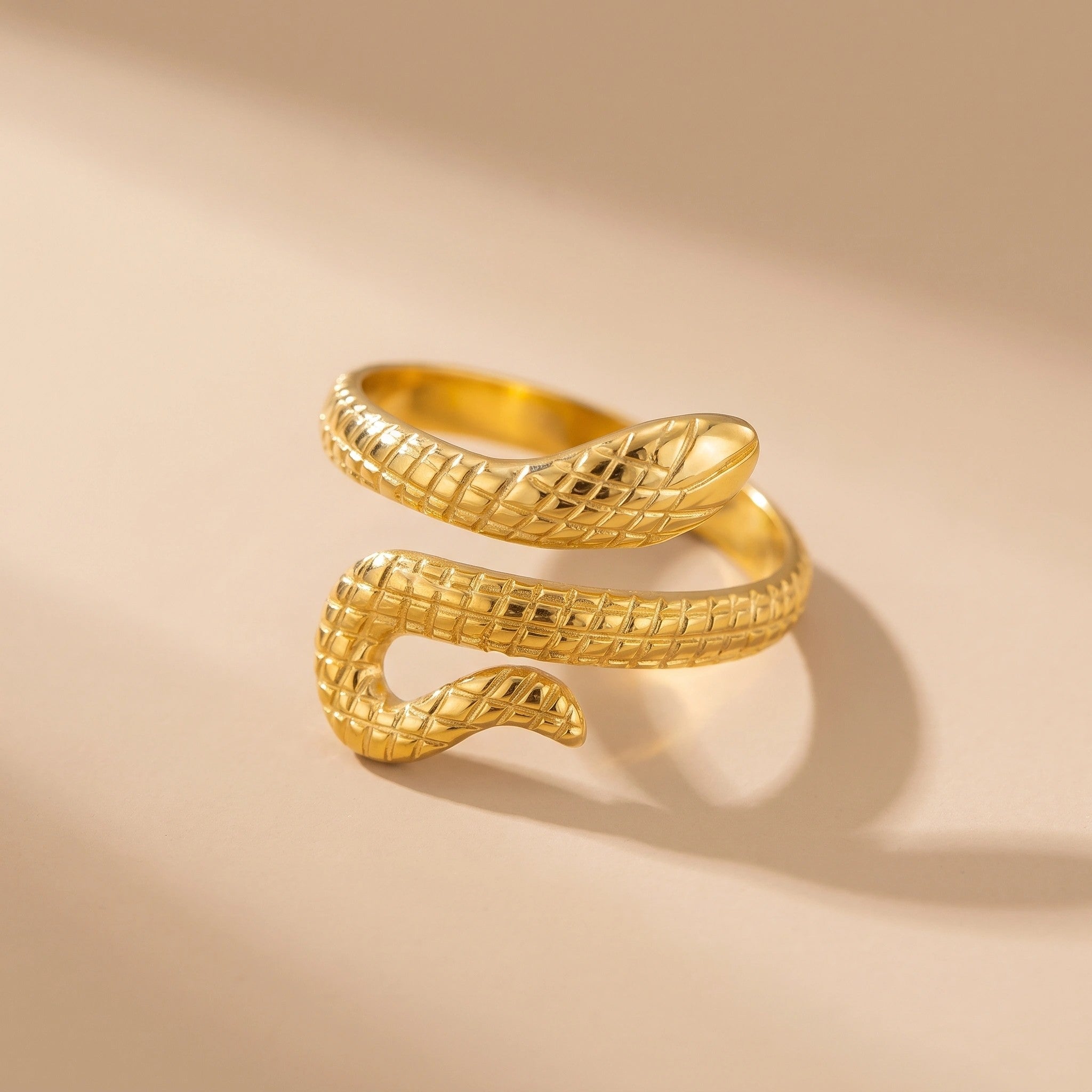MYKI Snake Adjustable Ring | Anti-Tarnish Finish (MKR717-SSYI)