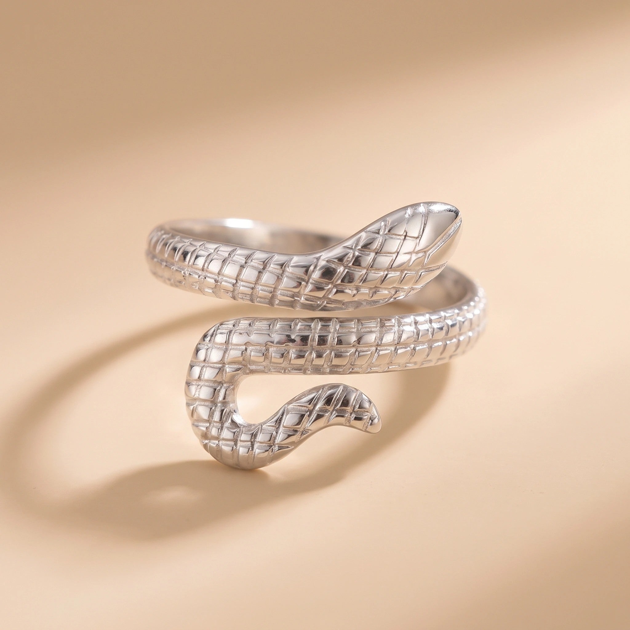 MYKI Snake Adjustable Ring | Anti-Tarnish Finish (MKR717-SSYI)