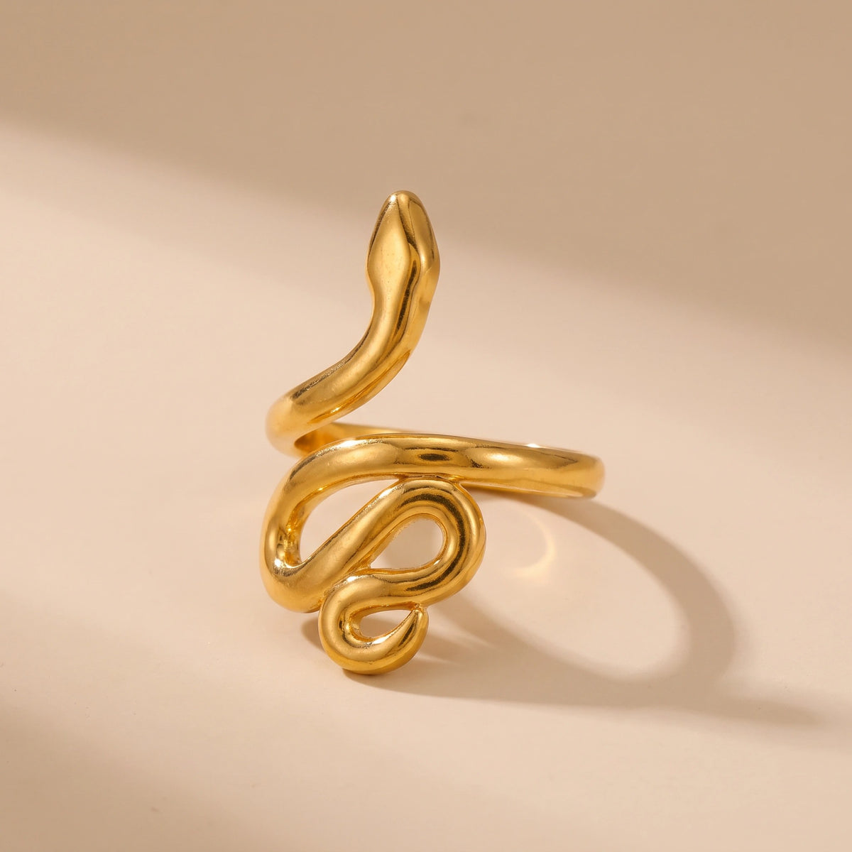MYKI Fluid Snake Adjustable Ring | Anti-Tarnish (MKR731-SSYI)