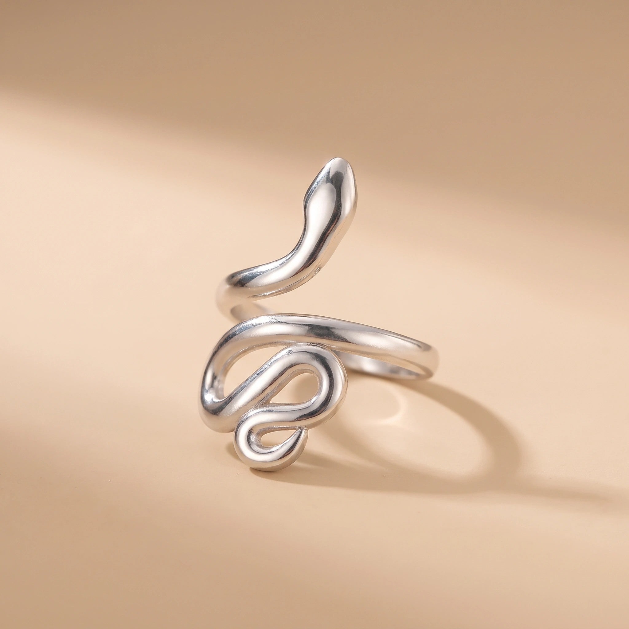 MYKI Fluid Snake Adjustable Ring | Anti-Tarnish (MKR731-SSYI)