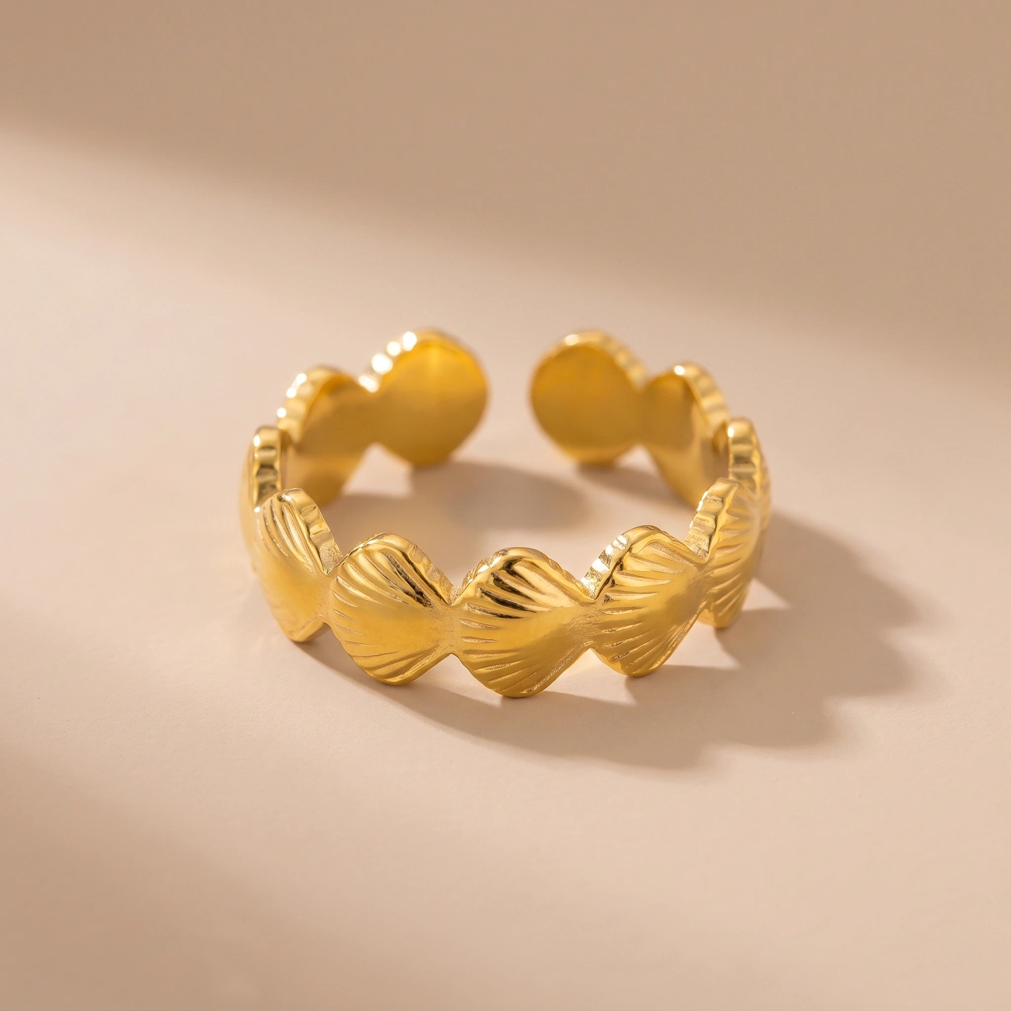MYKI Shell Motif Adjustable Ring | Anti-Tarnish Finish (MKR733-SSYI)