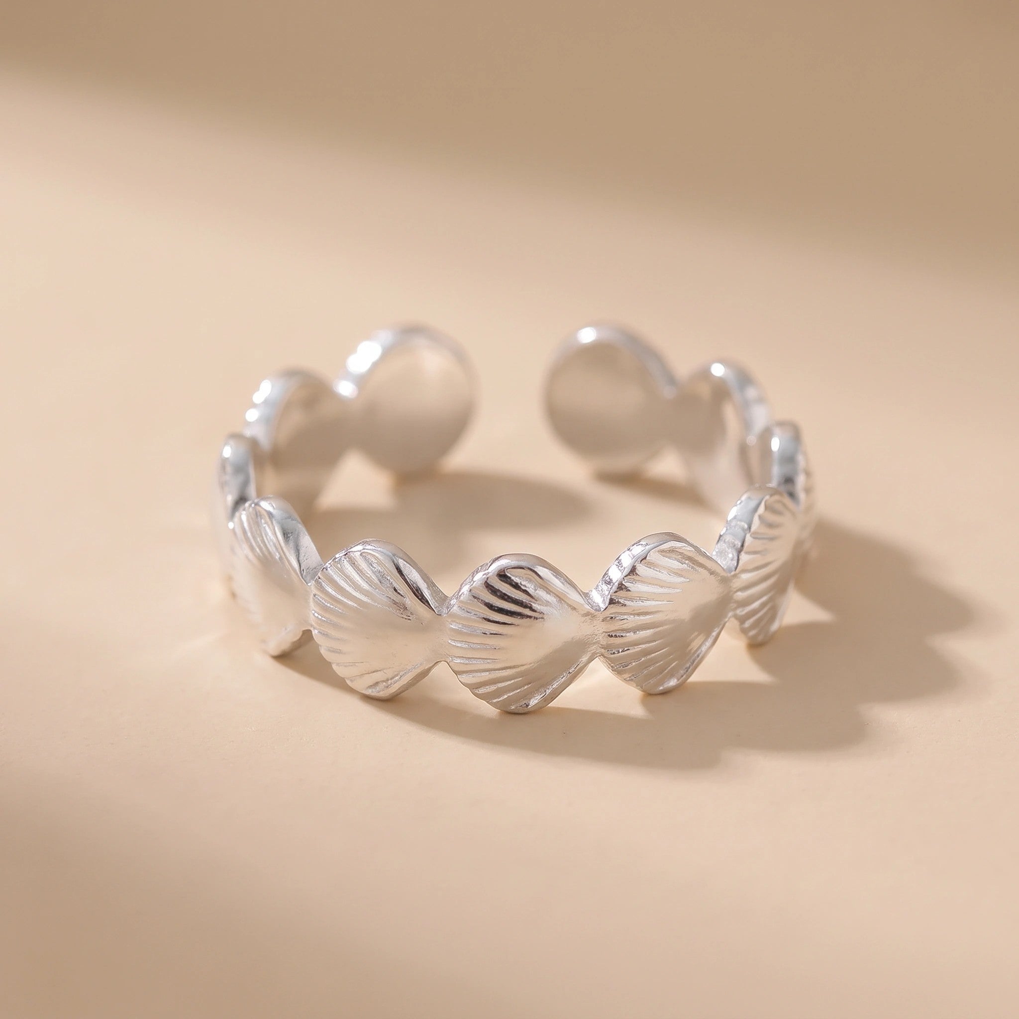 MYKI Shell Motif Adjustable Ring | Anti-Tarnish Finish (MKR733-SSYI)