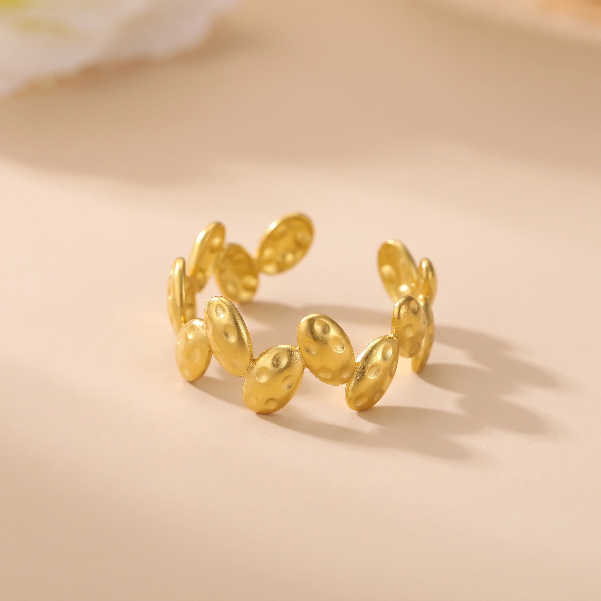 MYKI Gold Plated Bubble Design Adjustable Ring | MYKI (MKR757G-SSYI)