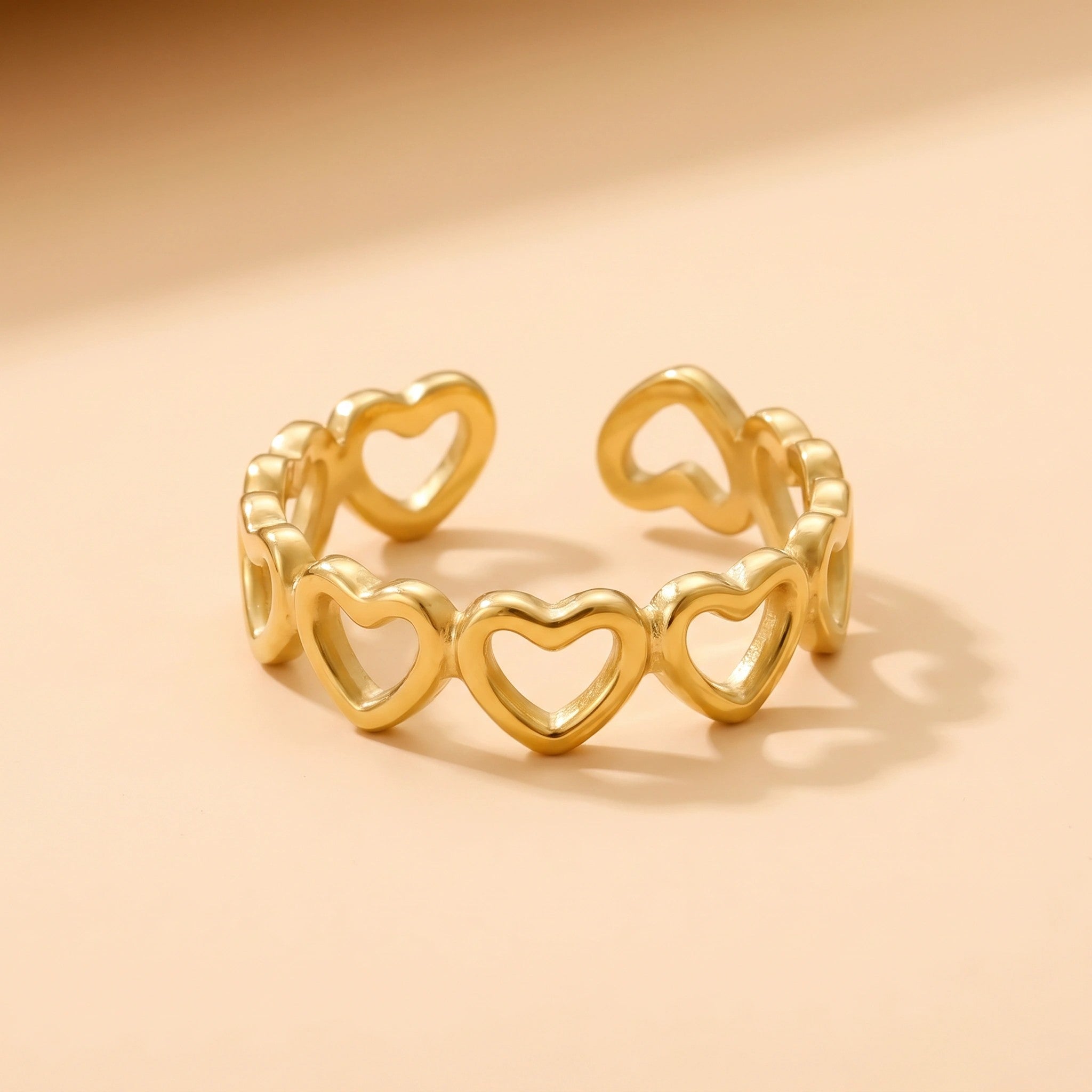 MYKI Heart Adjustable Ring | Anti Tarnish | MYKI (MKR764-SSYI)