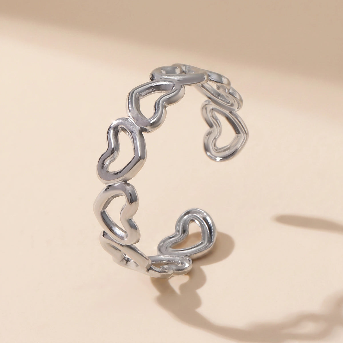 MYKI Heart Adjustable Ring | Anti Tarnish | MYKI (MKR764-SSYI)