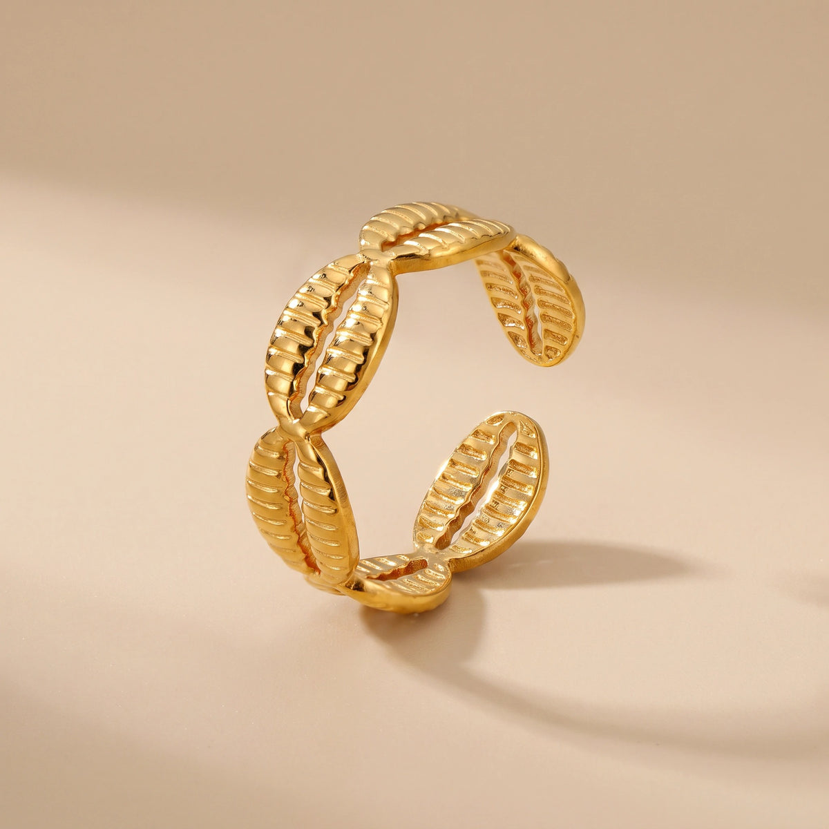 MYKI Leaf Adjustable Ring | Anti Tarnish | MYKI (MKR765-SSYI)