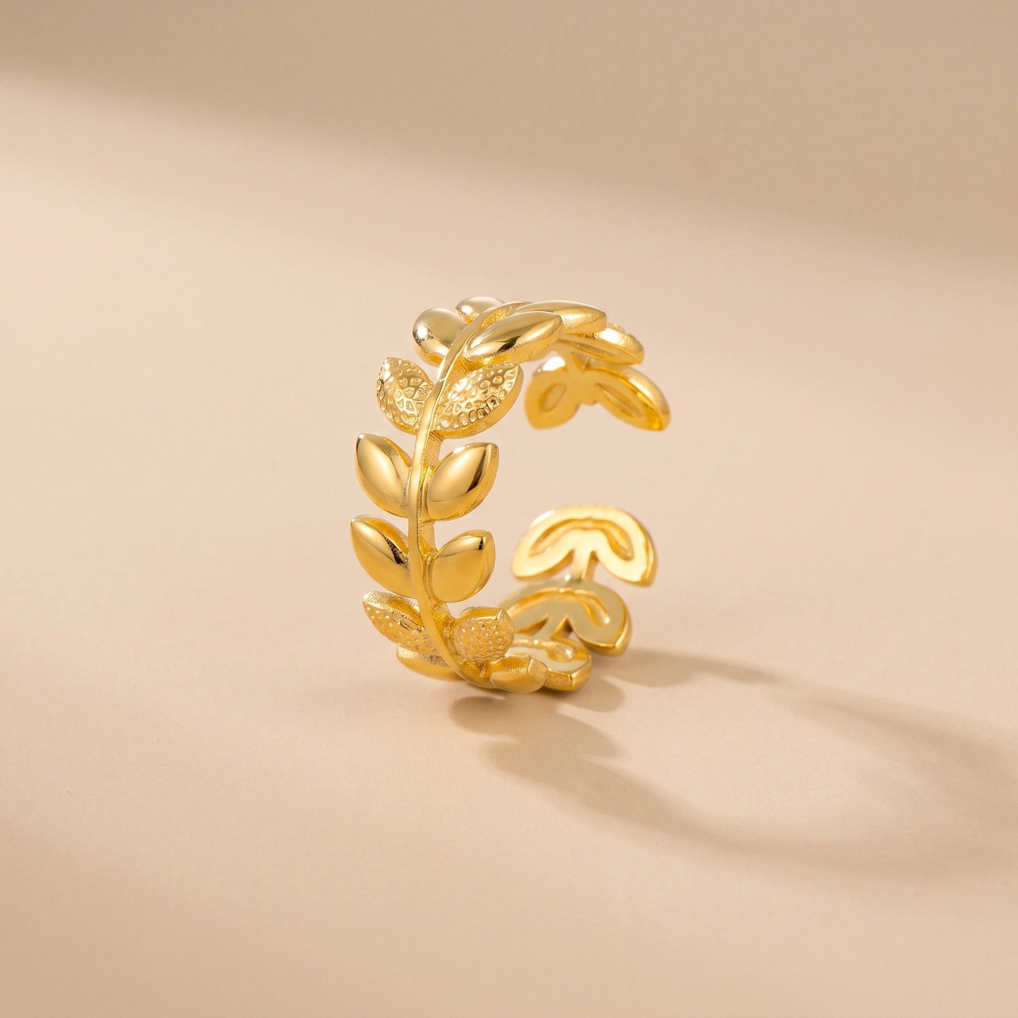 MYKI Olive Leaf Adjustable Ring | Anti Tarnish | MYKI (MKR766-SSYI)