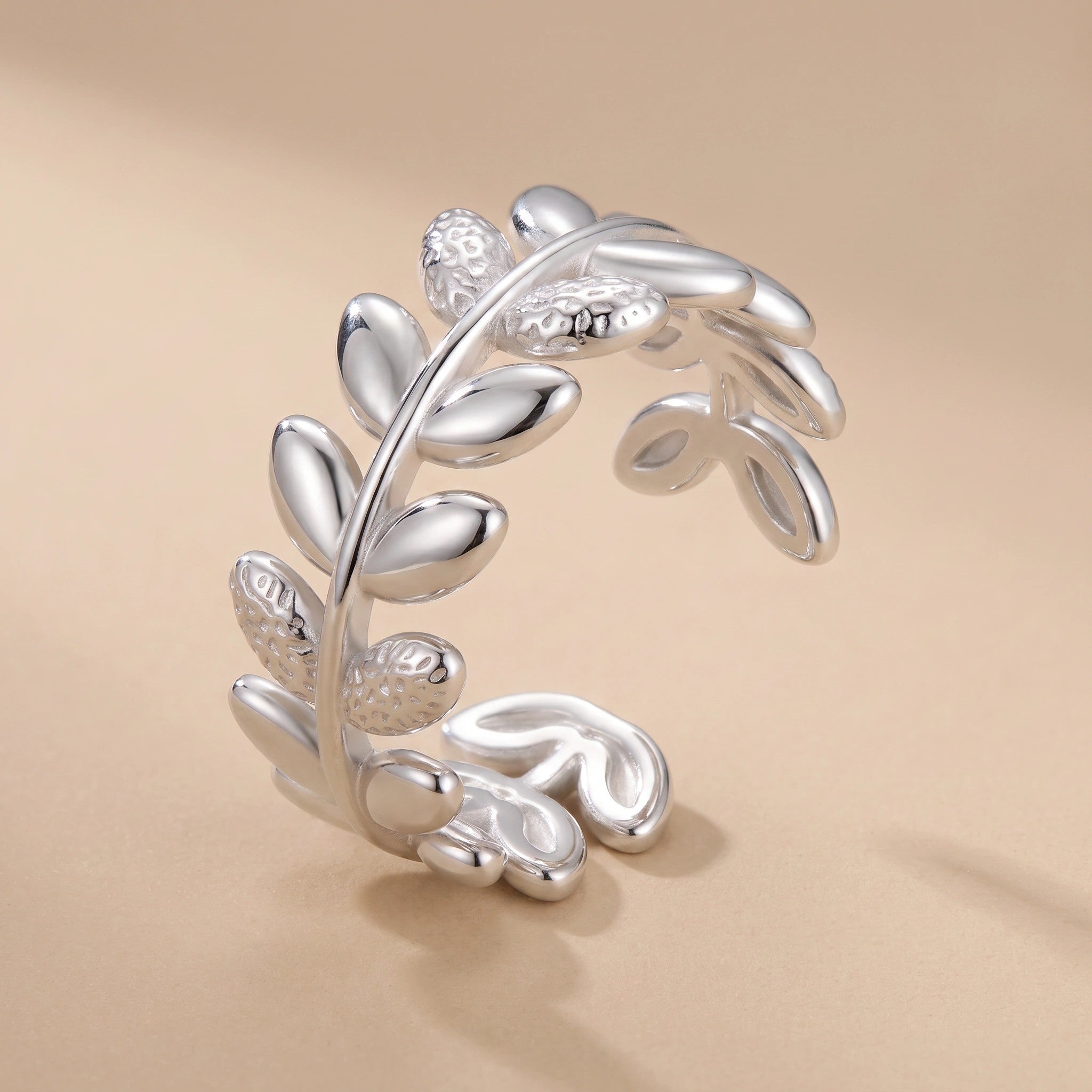 MYKI Olive Leaf Adjustable Ring | Anti Tarnish | MYKI (MKR766-SSYI)