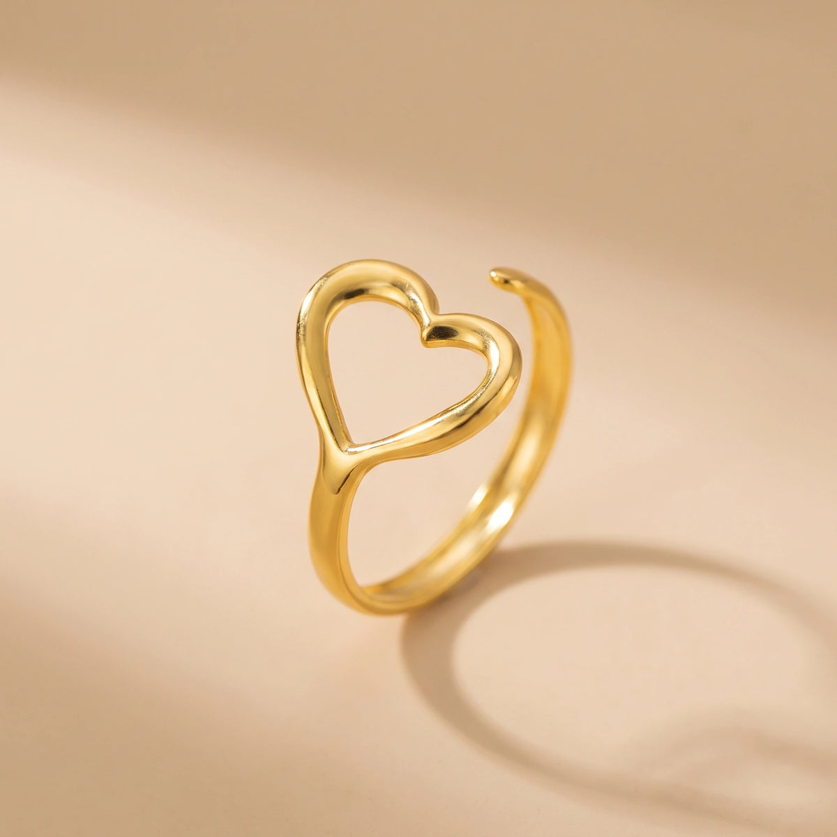 MYKI Open Heart Adjustable Ring | Anti Tarnish | MYKI (MKR768-SSYI)