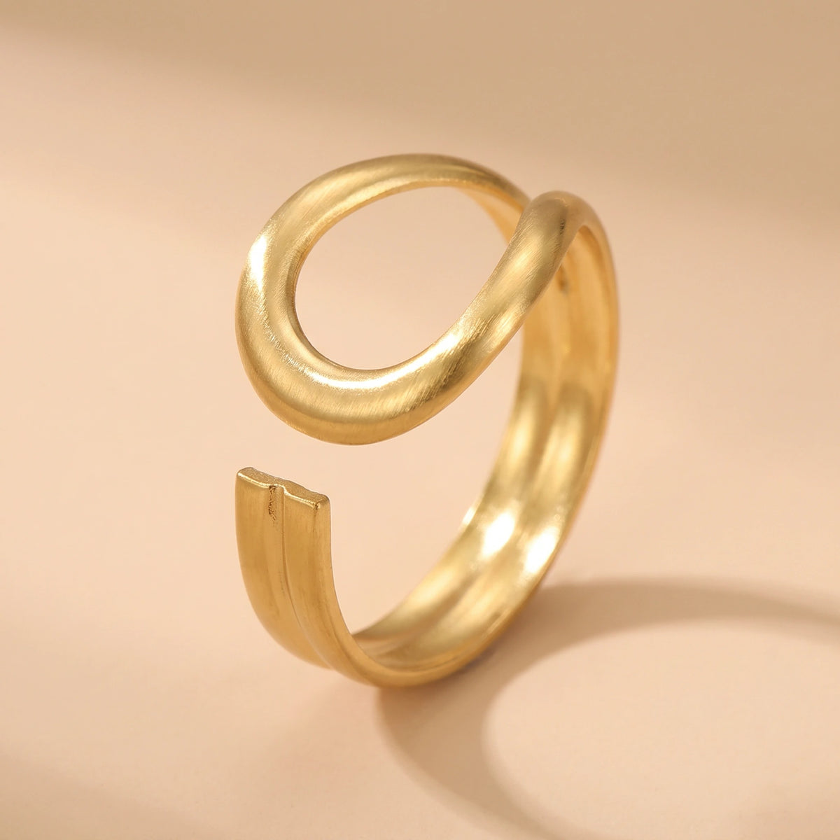 MYKI Abstract Adjustable Ring | Anti Tarnish Design (MKR773-SSYI)