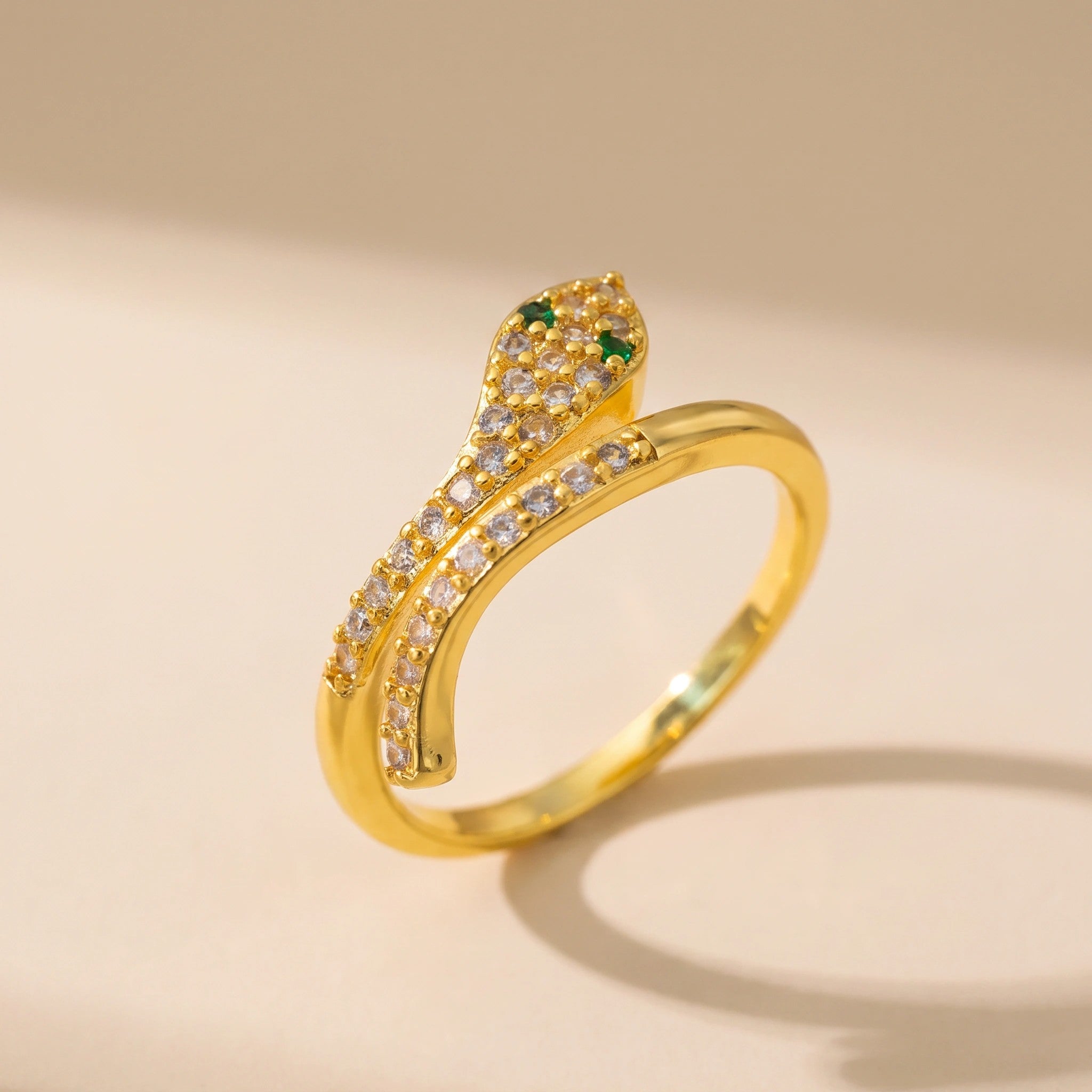 MYKI Snake Design Adjustable Ring | Anti Tarnish Finish (MKR786-SSYI)