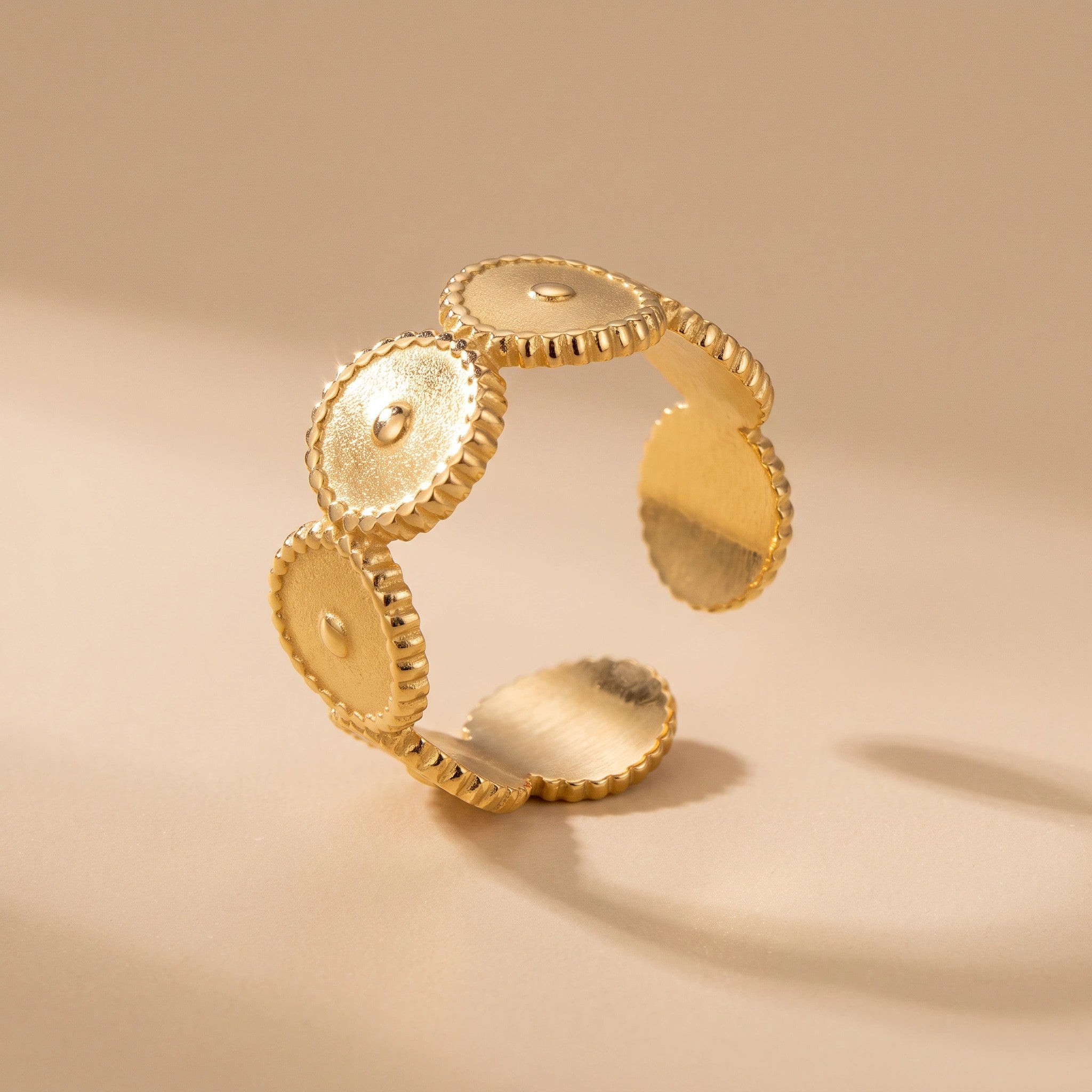 MYKI Coin Adjustable Ring | Minimalist Anti Tarnish Design (MKR799-SSYI)