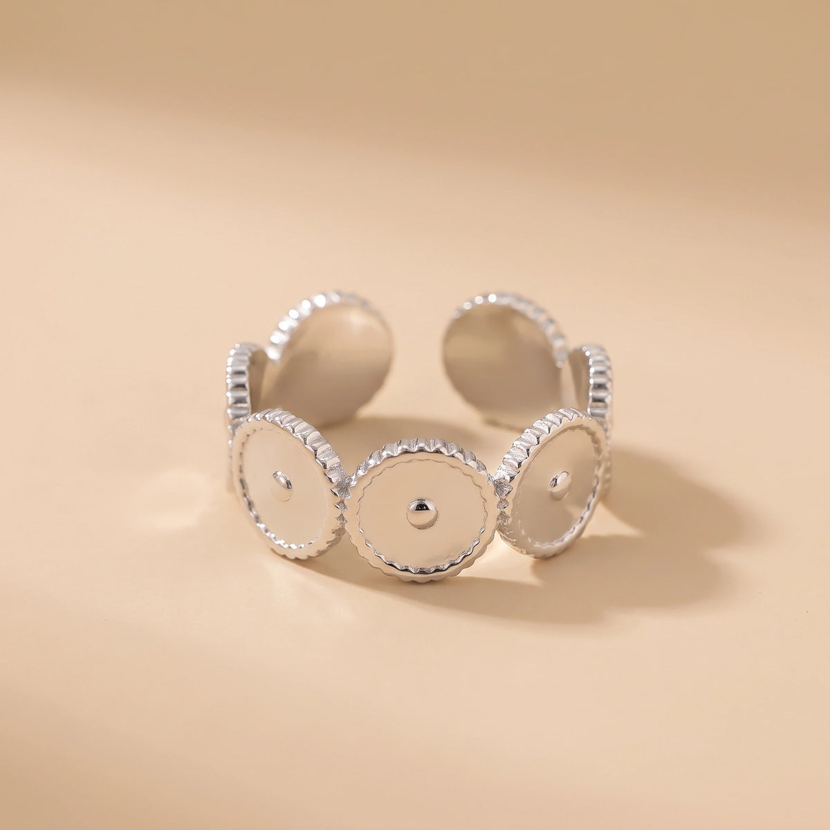 MYKI Coin Adjustable Ring | Minimalist Anti Tarnish Design (MKR799-SSYI)