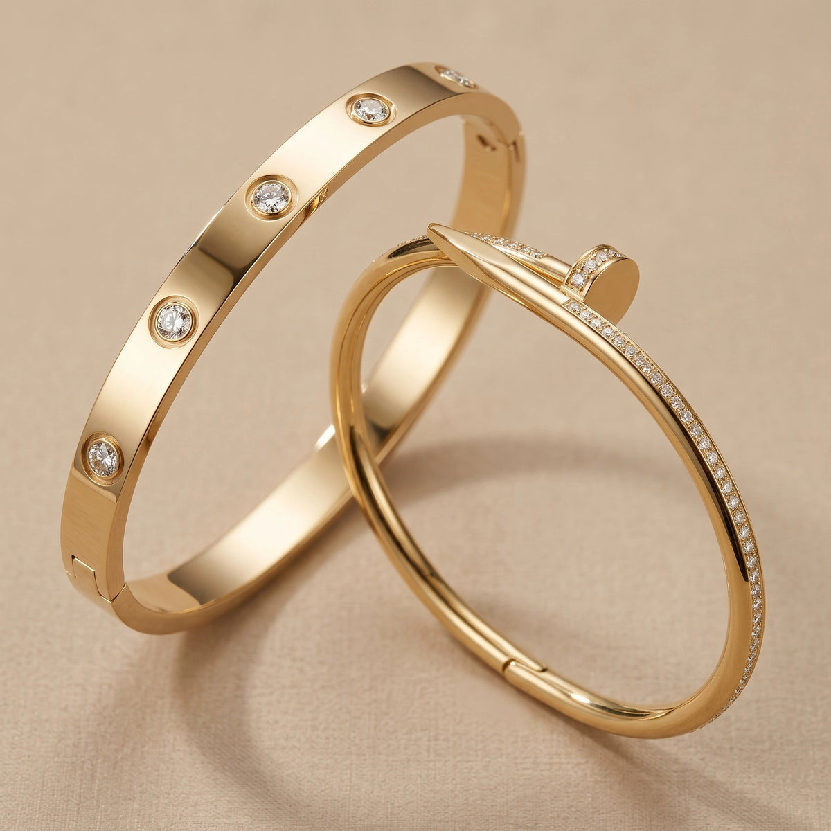 MYKI Incredible Diamond Kada & Nail Bracelet Stack (MKBRAD247)