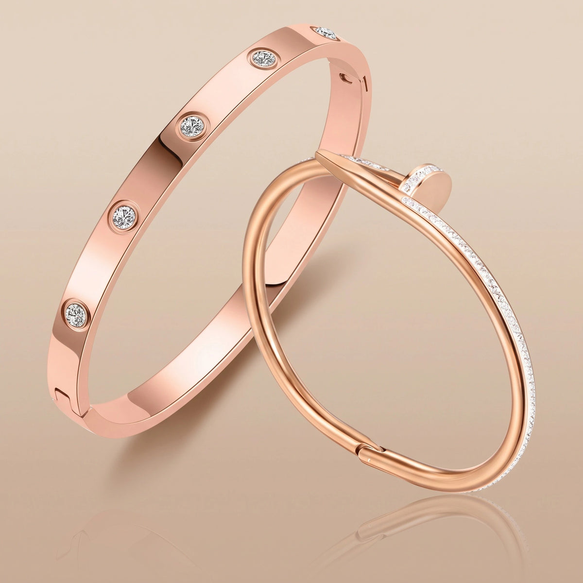 MYKI Incredible Diamond Kada & Nail Bracelet Stack (MKBRAD247)