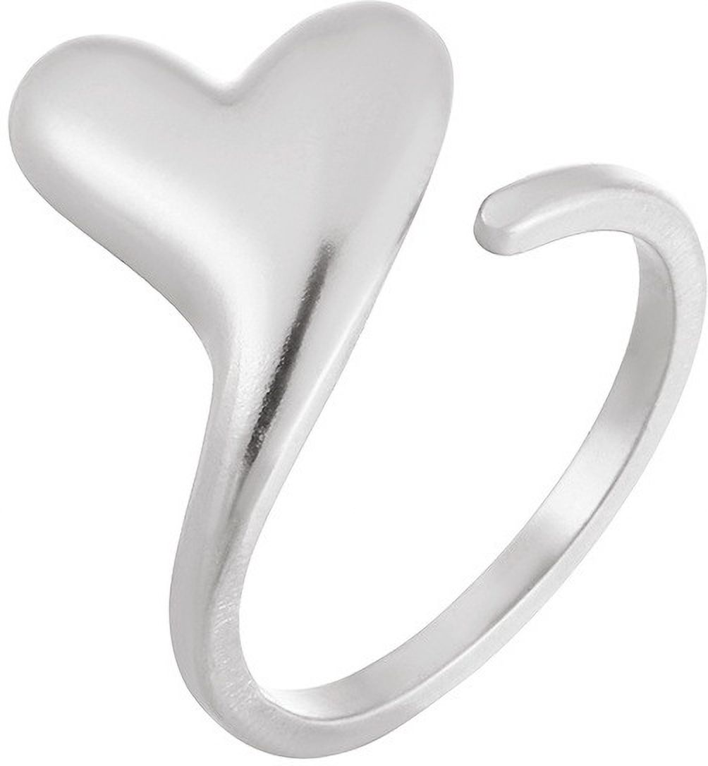MYKI Adjustable Double Heart Ring | Anti-Tarnish (MKR741-SSYI)