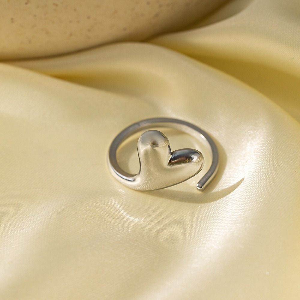 MYKI Adjustable Double Heart Ring | Anti-Tarnish (MKR741-SSYI)