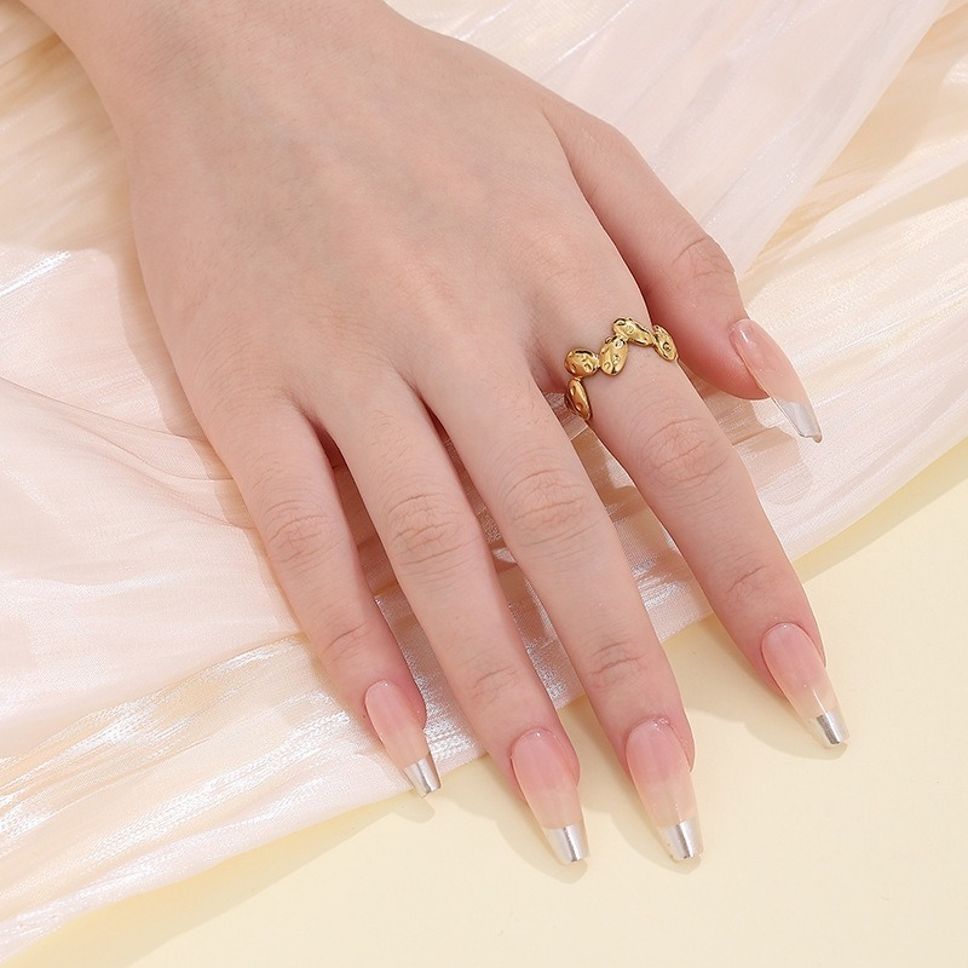 MYKI Gold Plated Bubble Design Adjustable Ring | MYKI (MKR757G-SSYI)