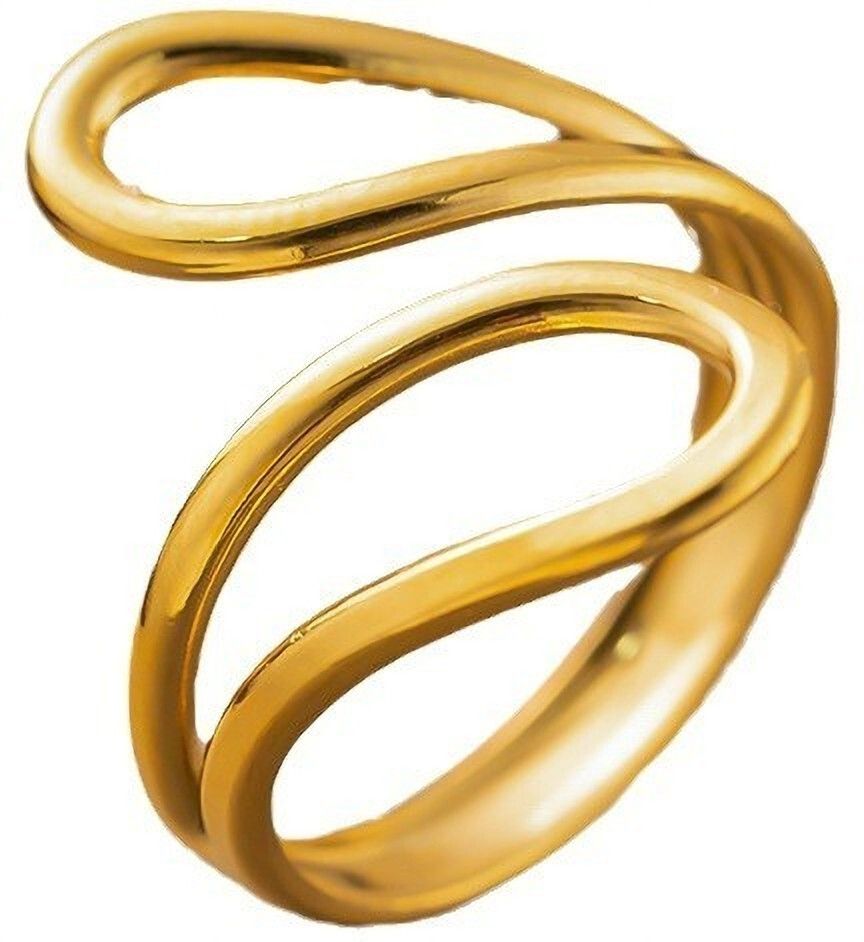 MYKI Wavy Adjustable Ring | Anti Tarnish | MYKI (MKR760-SSYI)