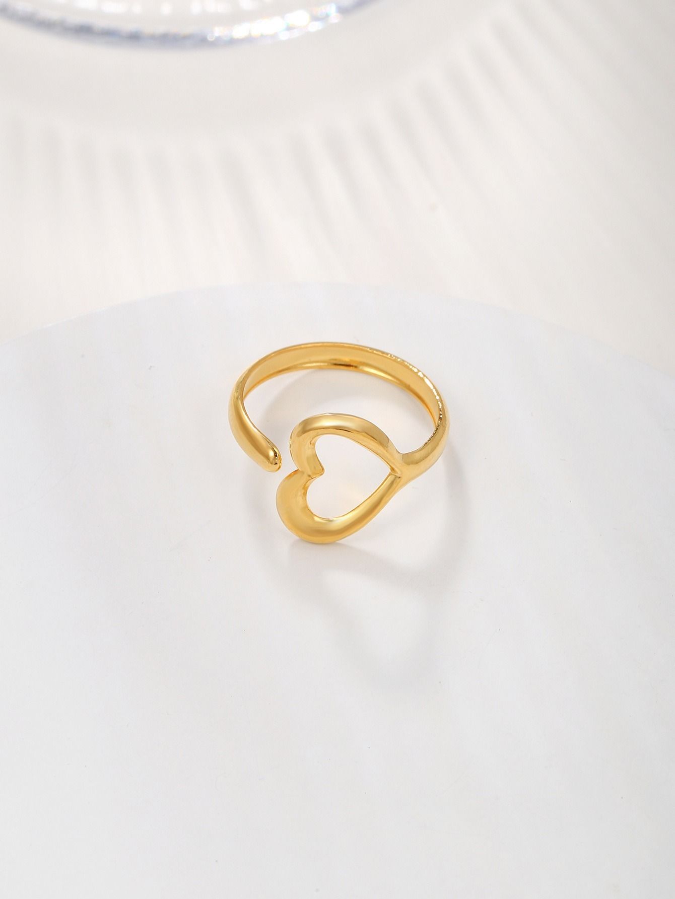 MYKI Open Heart Adjustable Ring | Anti Tarnish | MYKI (MKR768-SSYI)