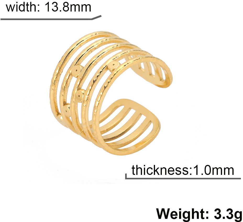 MYKI Multi Band Adjustable Ring | Anti Tarnish Finish (MKR775-SSYI)
