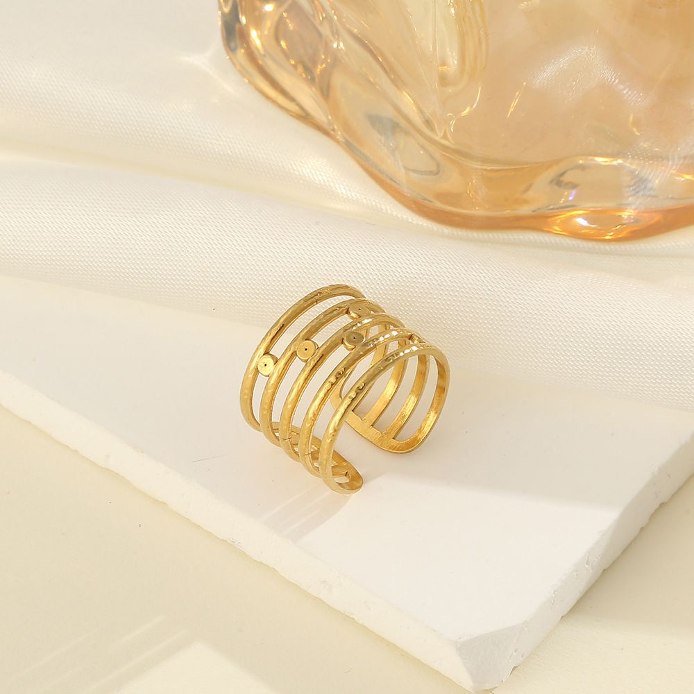 MYKI Multi Band Adjustable Ring | Anti Tarnish Finish (MKR775-SSYI)