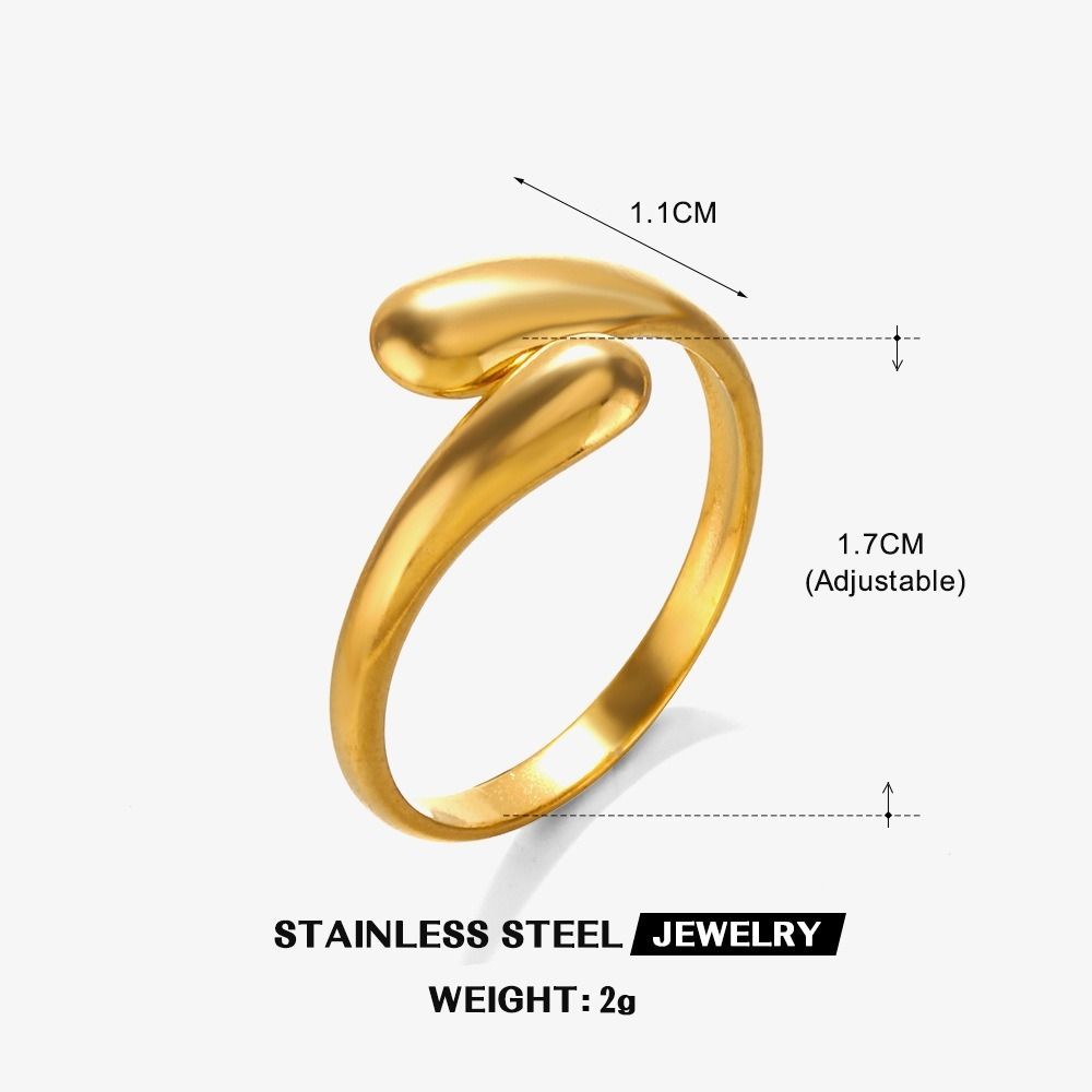 MYKI Minimal Adjustable Ring | Anti Tarnish Finish (MKR776-SSYI)