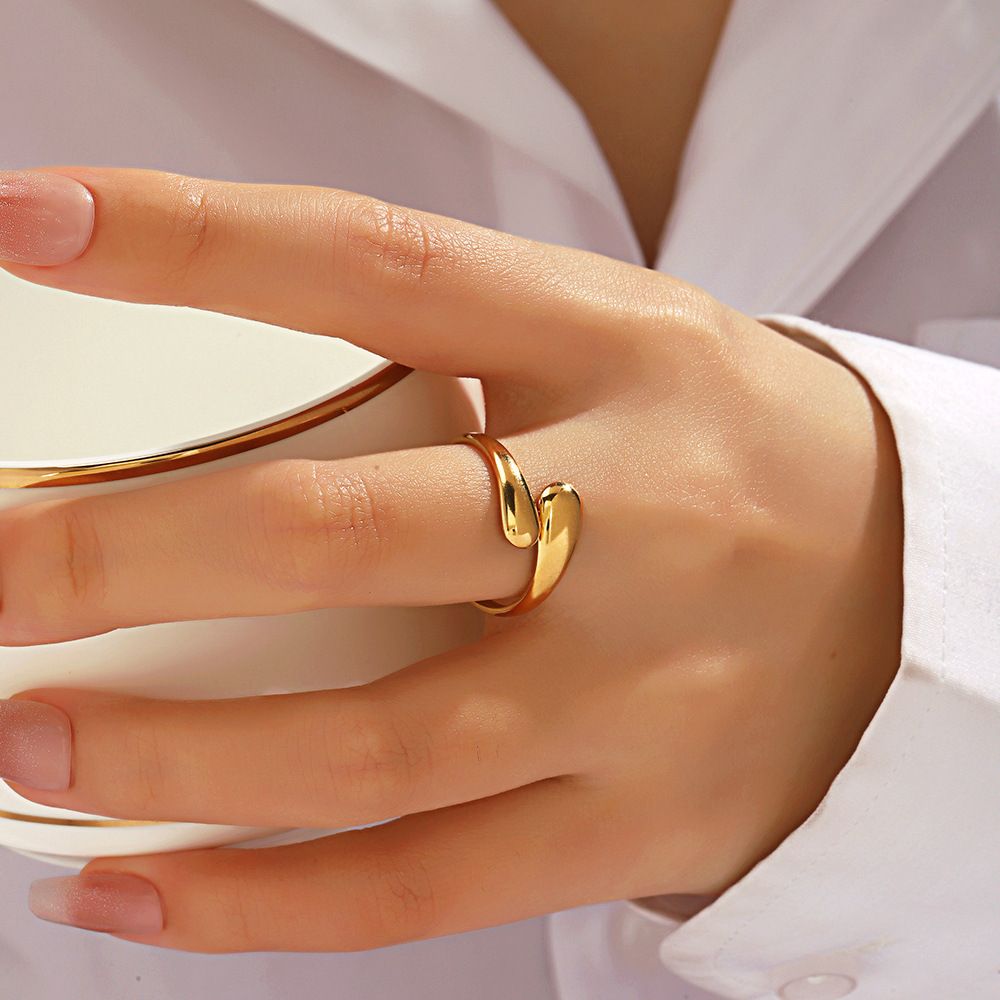 MYKI Minimal Adjustable Ring | Anti Tarnish Finish (MKR776-SSYI)