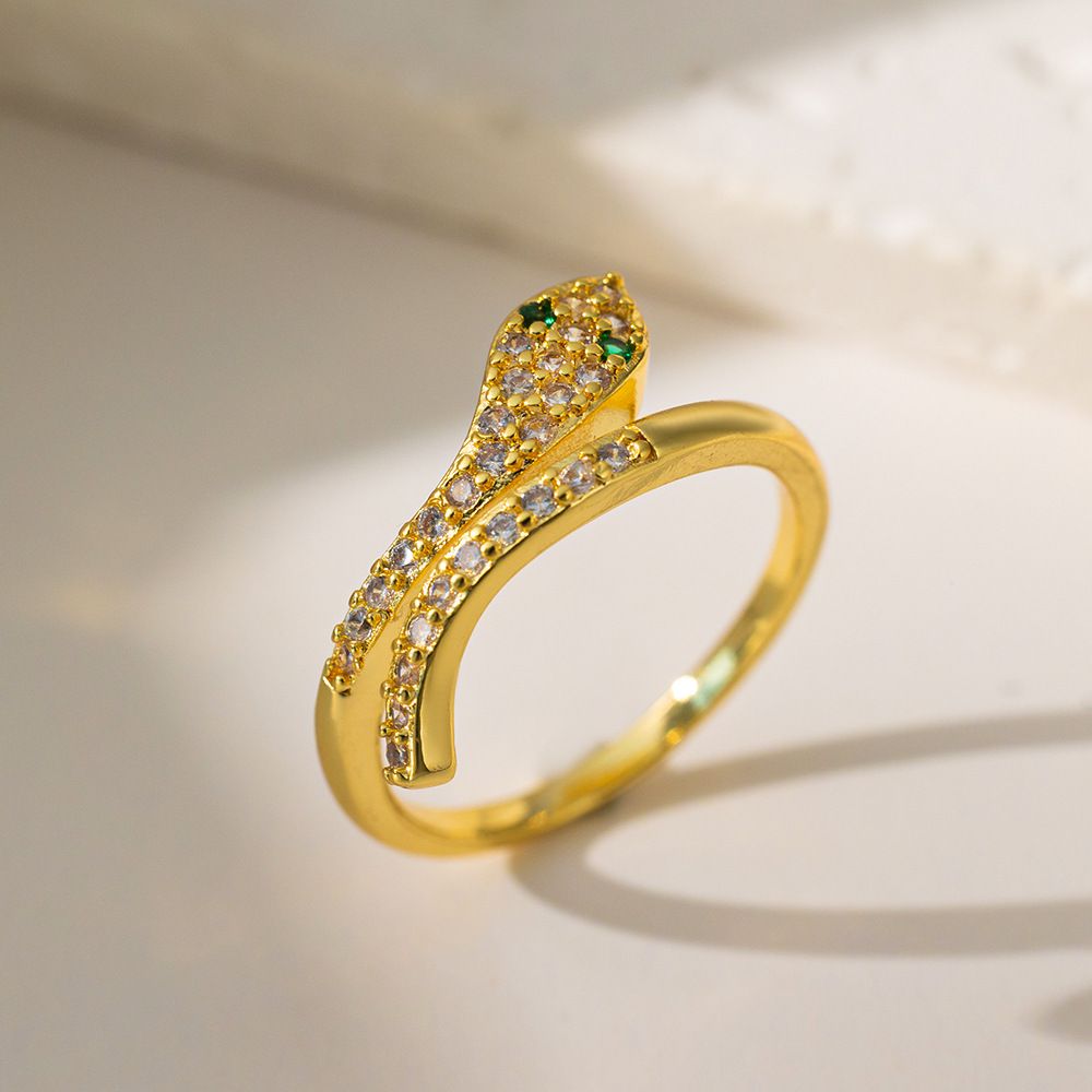 MYKI Snake Design Adjustable Ring | Anti Tarnish Finish (MKR786-SSYI)