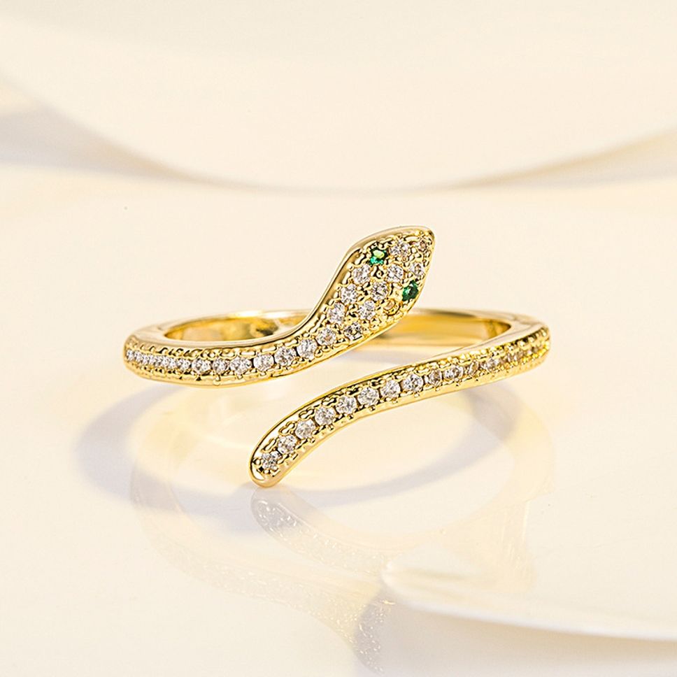 MYKI Snake Design Adjustable Ring | Anti Tarnish Finish (MKR786-SSYI)