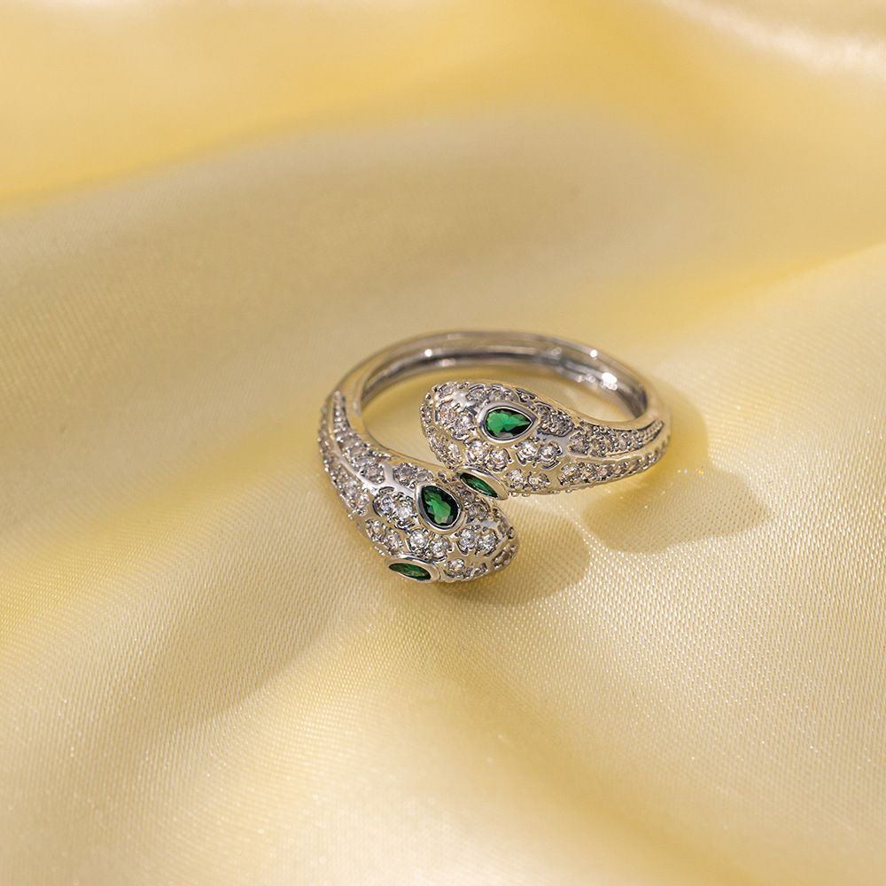 MYKI Dual Snake Wrap Adjustable Ring | Anti Tarnish Finish (MKR788-SSYI)
