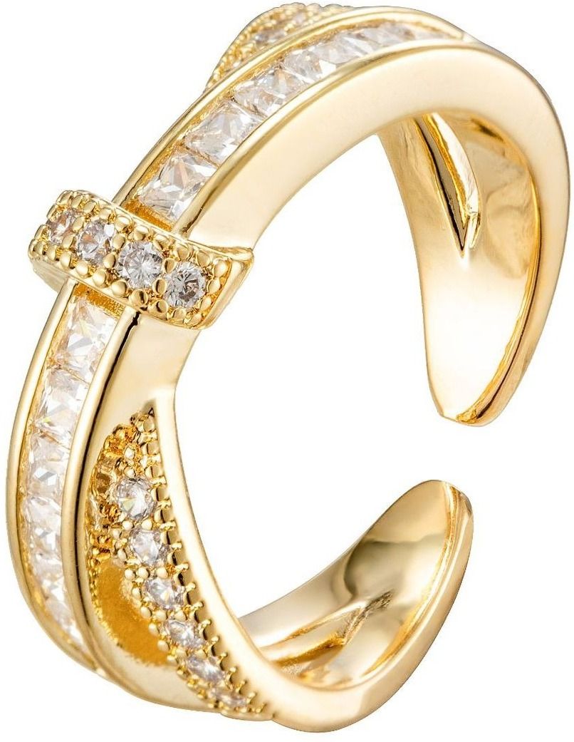 MYKI Cross Bow Adjustable Ring | Anti Tarnish (MKR795-SSYI)