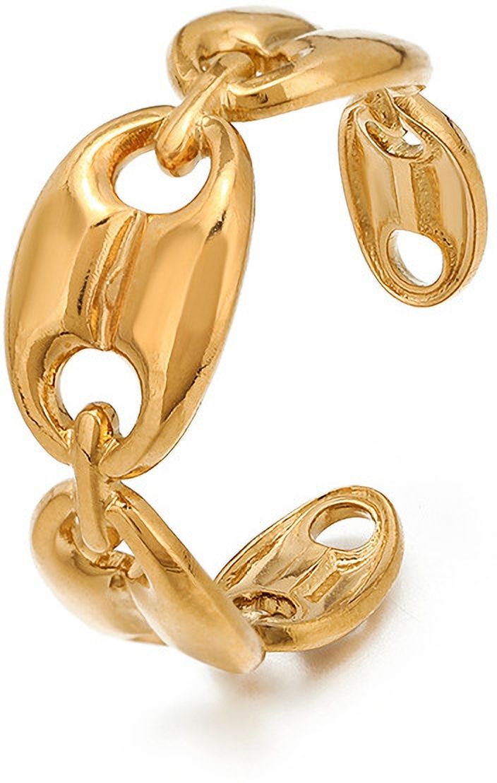 MYKI Chain Link Adjustable Ring | Anti Tarnish Finish (MKR800-SSYI)