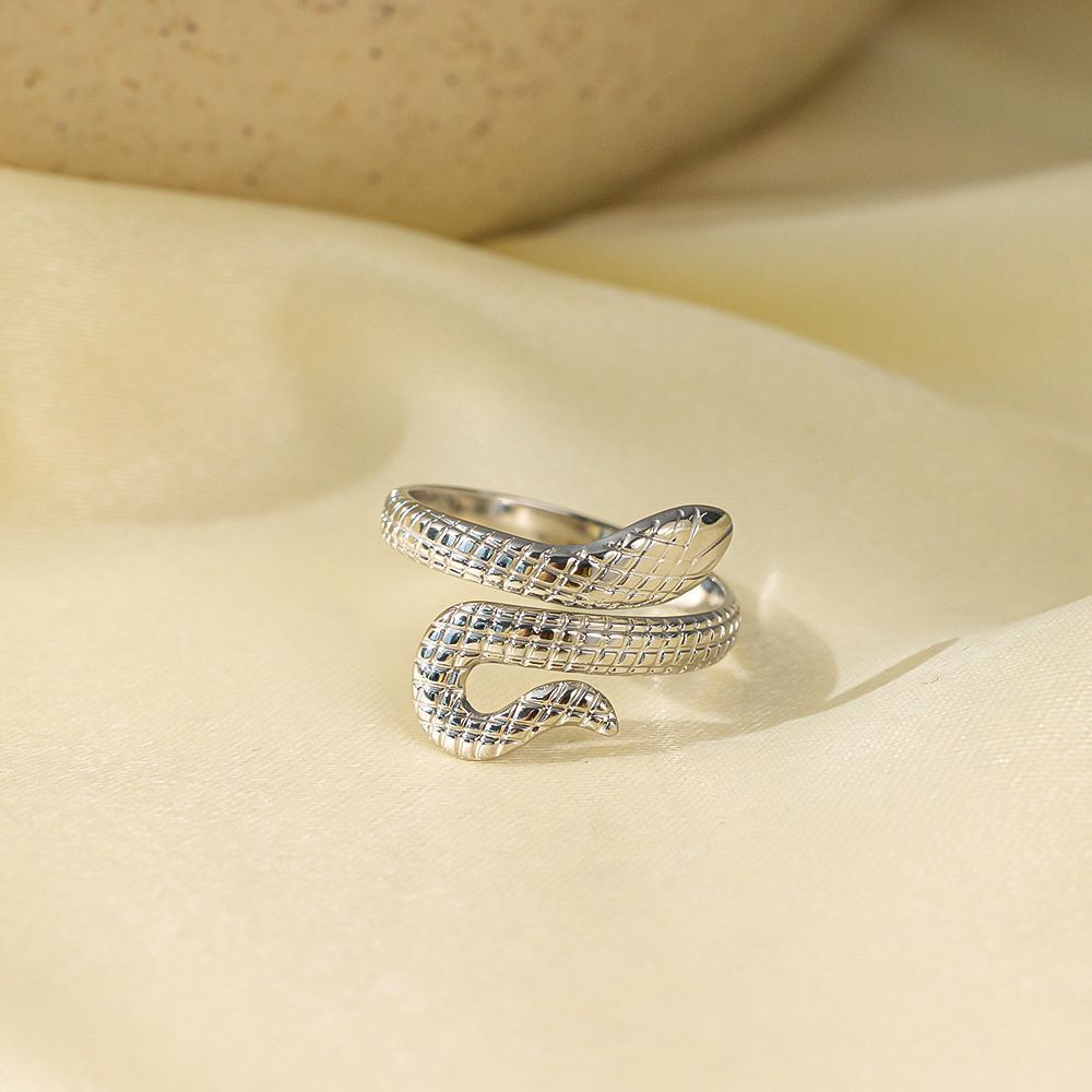 MYKI Snake Adjustable Ring | Anti-Tarnish Finish (MKR717-SSYI)