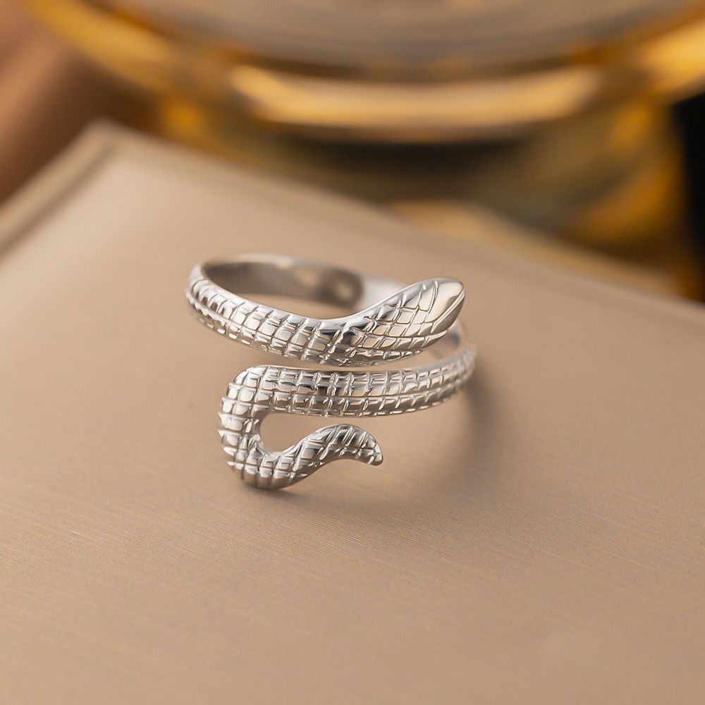 MYKI Snake Adjustable Ring | Anti-Tarnish Finish (MKR717-SSYI)
