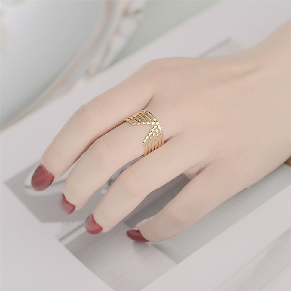 MYKI Multi-Layer Adjustable Ring | Statement Anti-Tarnish Design (MKR719-SSYI)