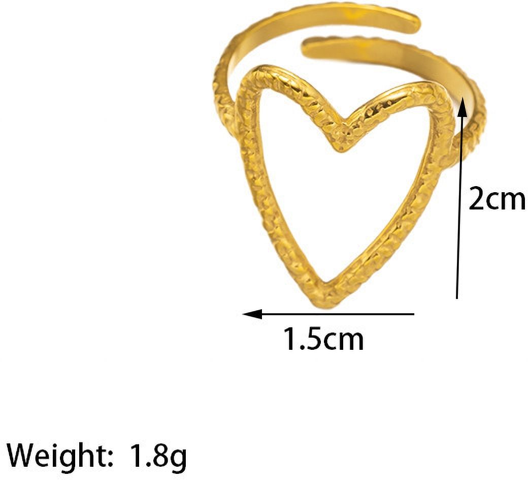 MYKI Open Heart Adjustable Ring | Handcrafted Finish (MKR729-SSYI)