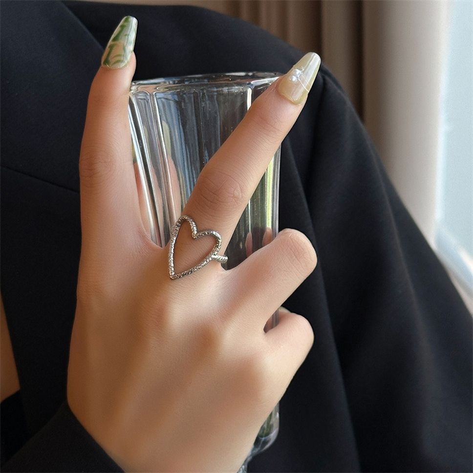 MYKI Open Heart Adjustable Ring | Handcrafted Finish (MKR729-SSYI)