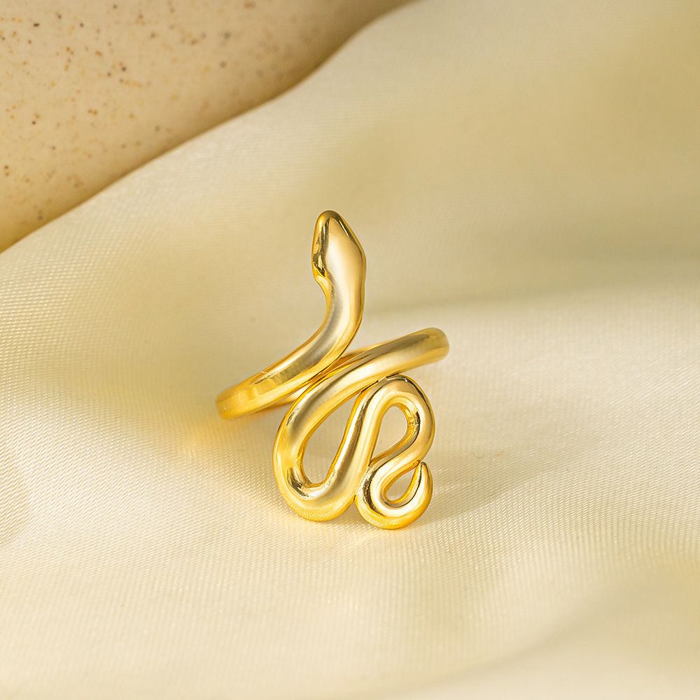 MYKI Fluid Snake Adjustable Ring | Anti-Tarnish (MKR731-SSYI)