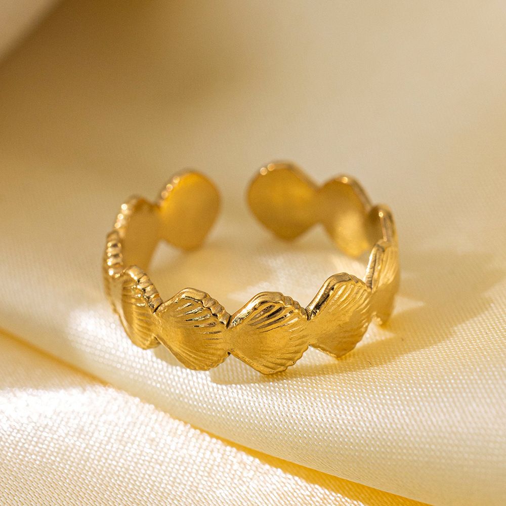 MYKI Shell Motif Adjustable Ring | Anti-Tarnish Finish (MKR733-SSYI)