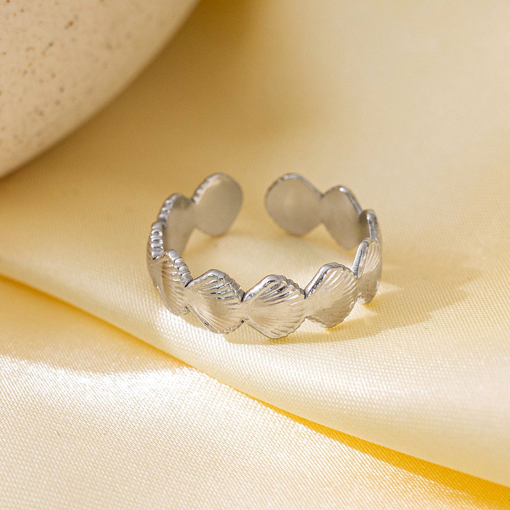 MYKI Shell Motif Adjustable Ring | Anti-Tarnish Finish (MKR733-SSYI)