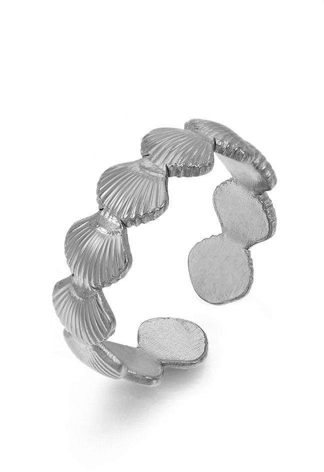 MYKI Shell Motif Adjustable Ring | Anti-Tarnish Finish (MKR733-SSYI)
