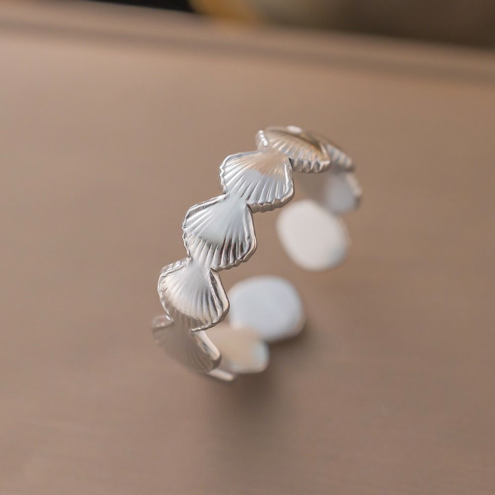 MYKI Shell Motif Adjustable Ring | Anti-Tarnish Finish (MKR733-SSYI)