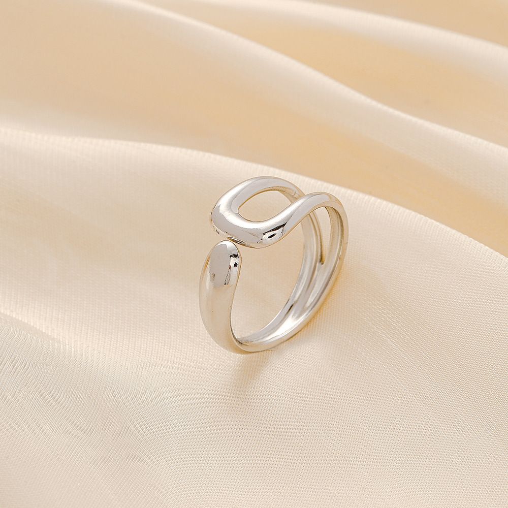 MYKI Fluid Wave Adjustable Ring | Anti-Tarnish (MKR734-SSYI)