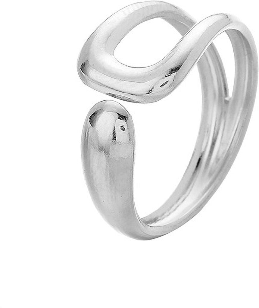 MYKI Fluid Wave Adjustable Ring | Anti-Tarnish (MKR734-SSYI)