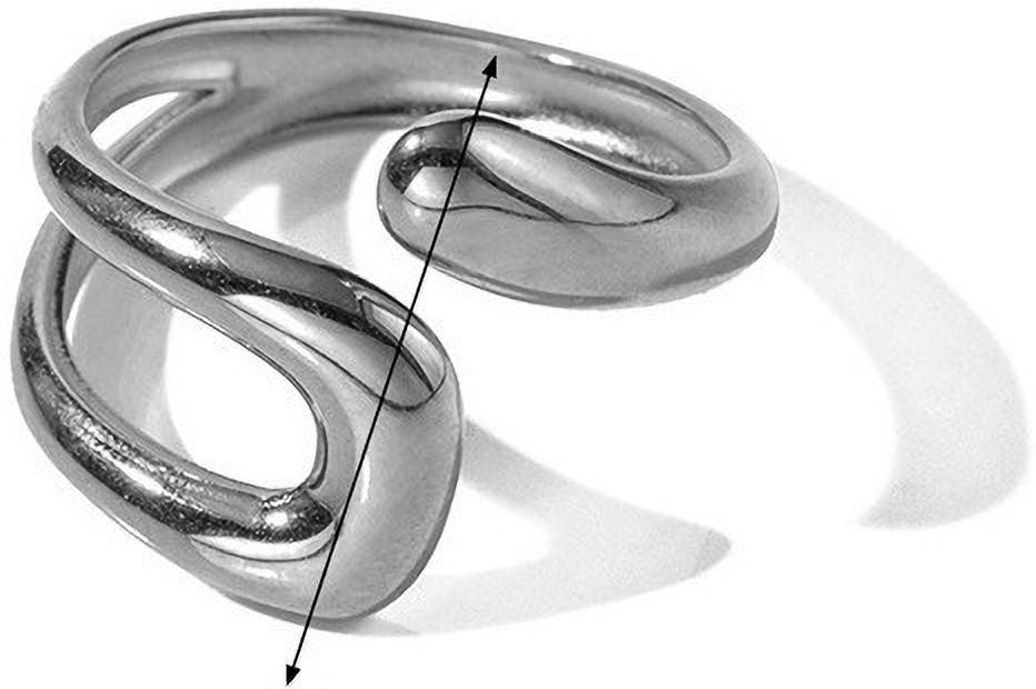 MYKI Fluid Wave Adjustable Ring | Anti-Tarnish (MKR734-SSYI)