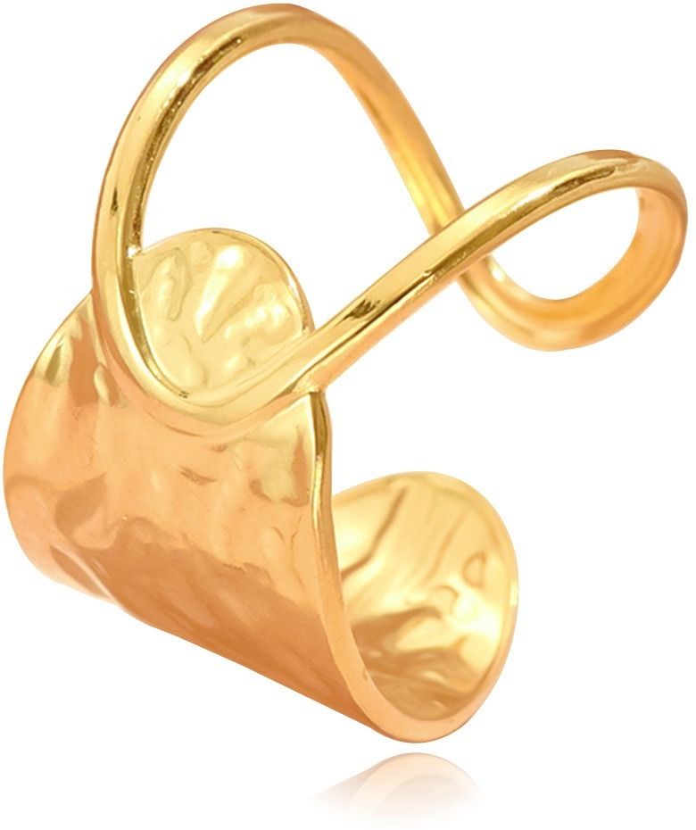 MYKI Sculpted Wrap Adjustable Ring | Hammered Finish (MKR738-SSYI)