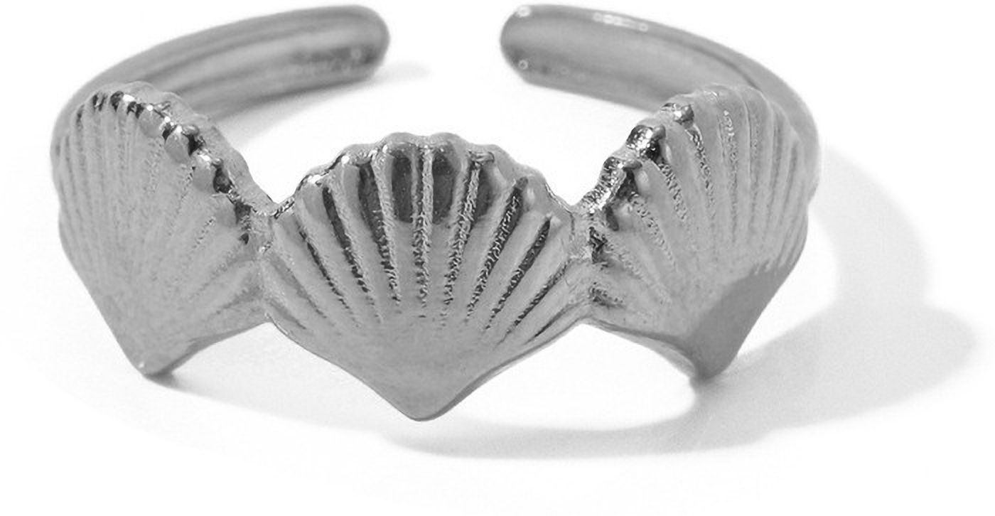 MYKI Shell Design Adjustable Ring | Anti-Tarnish (MKR743-SSYI)