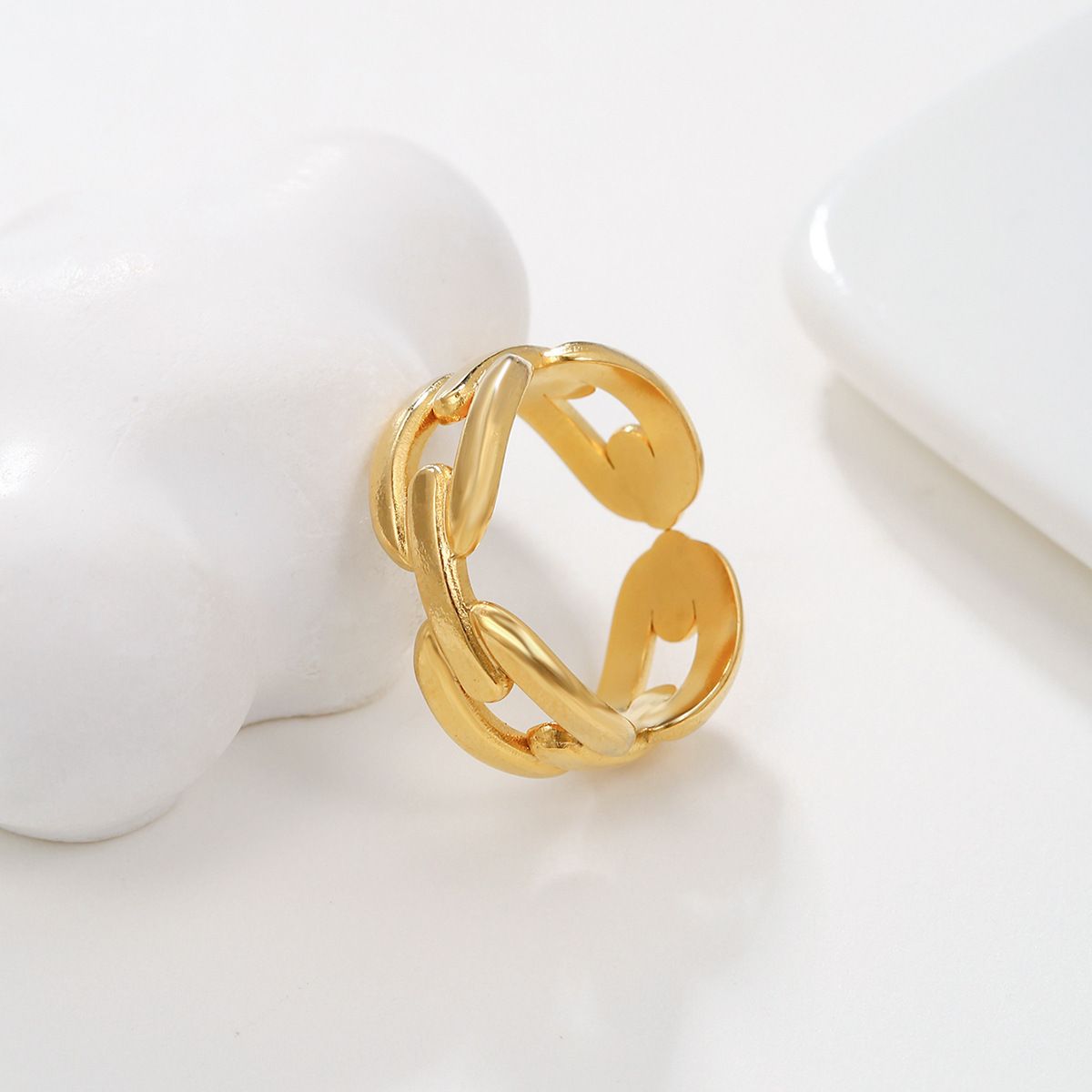 MYKI Anti Tarnish Chain Adjustable Ring | MYKI (MKR753-SSYI)